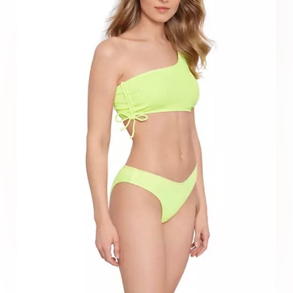 NWT Salt + Cove Women’s Sandy Rib One Shoulder Bikini Set